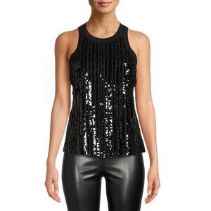 No Boundaries Sequin Tank Top, M